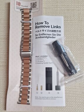 FitBit  Metal Watch Band - Copper Rose and Silver